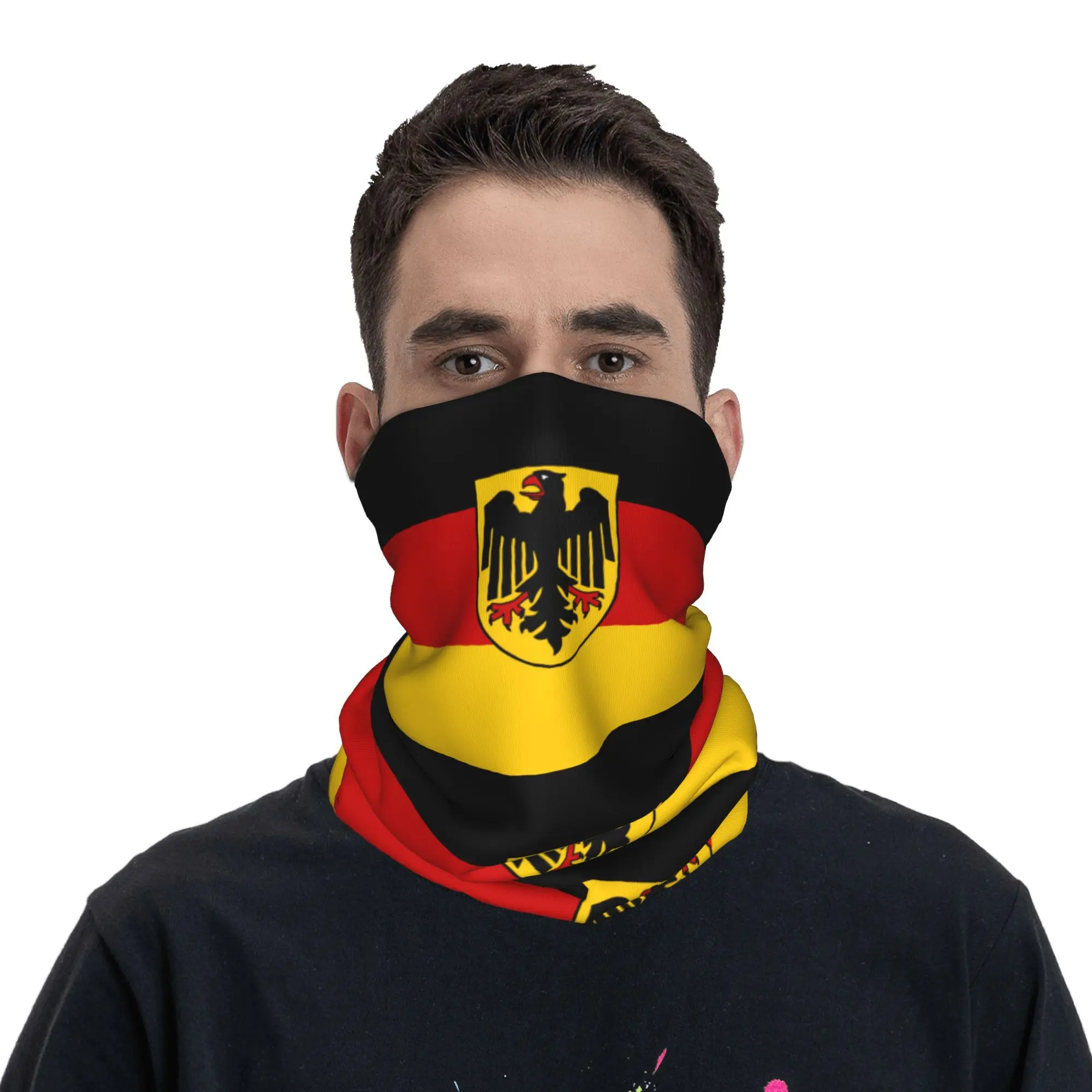 Bandana personalizada con bandera de Alemania, polaina para el cuello, protección UV, bufanda para la cara, cubierta para mujeres y hombres, gorros patrióticos alemanes, pasamontañas de tubo