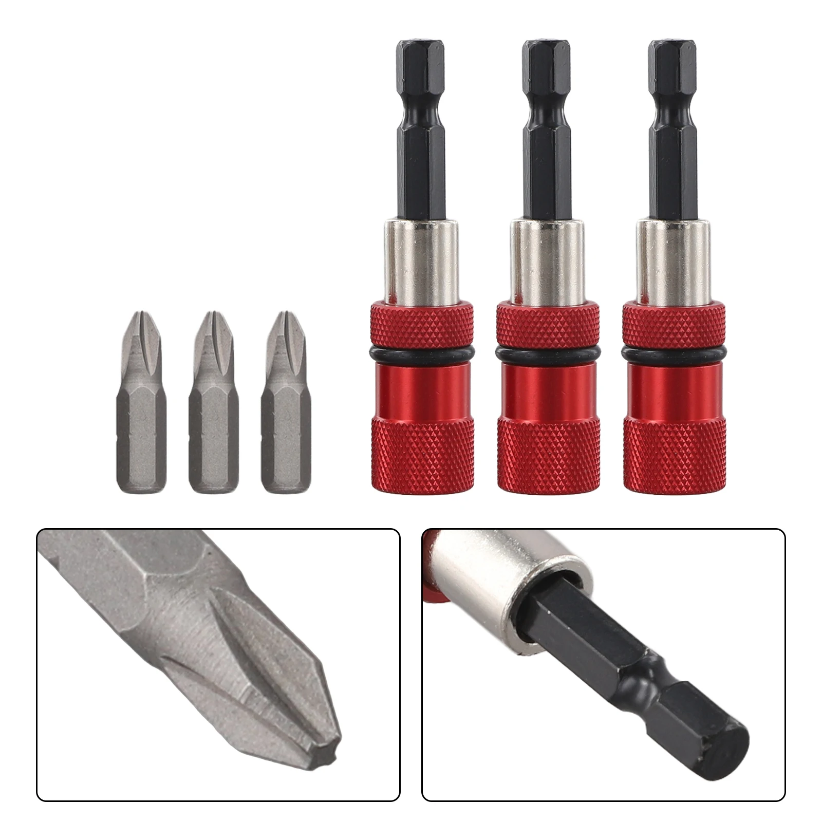 Adjustable Depth Screw Guide Holder Set For Drywall Wood Framing With PH2 Bits For 1 4 Inch Hex Drill Driver Accessories