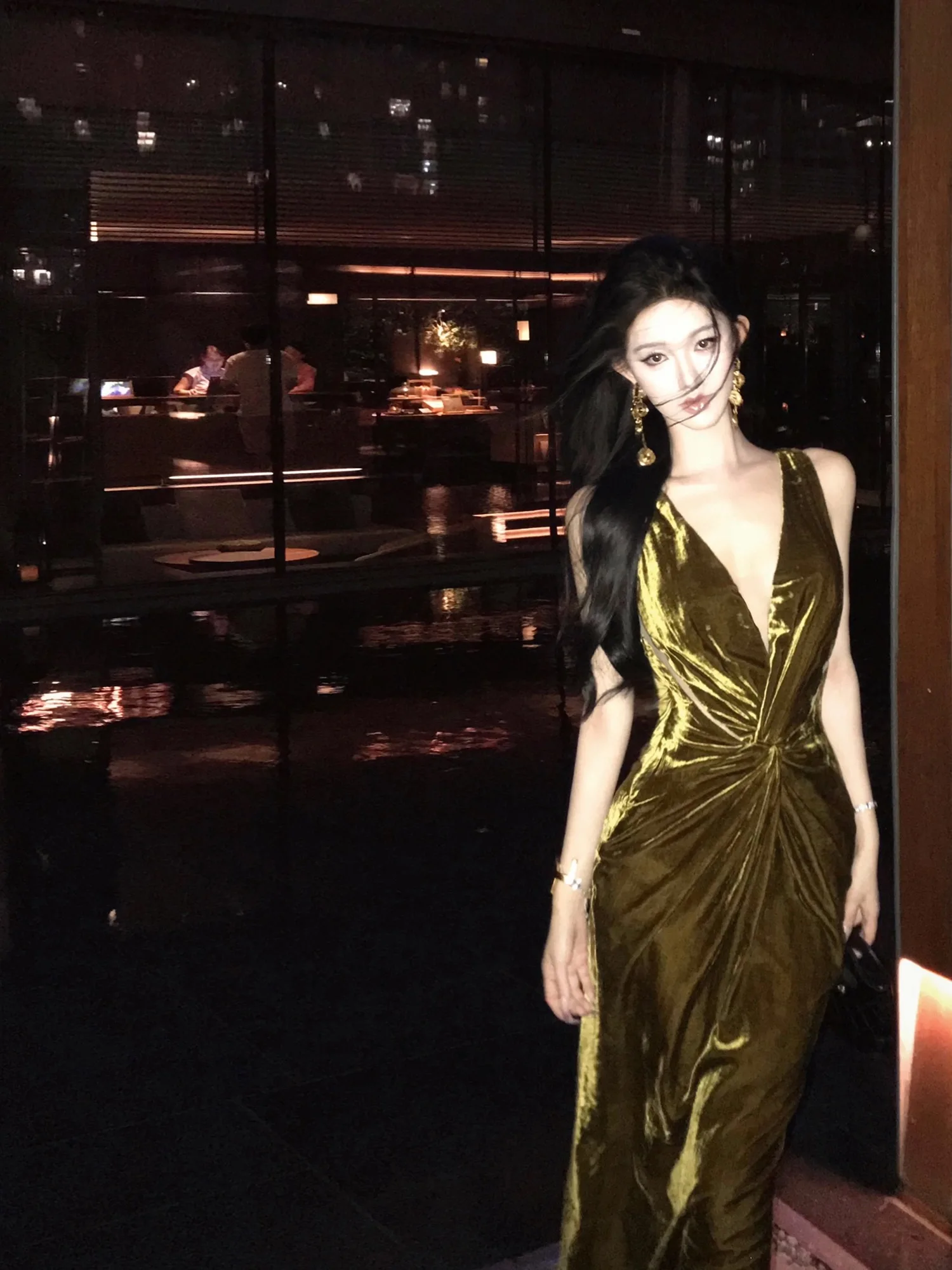 Sexy Deep V-shaped Celebrity Dresses Backless Mermaid Suitable For Women's Formal Occasions Party Evening Gowns Cocktail Dress