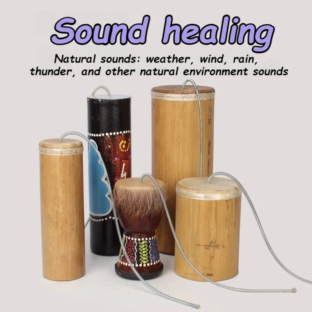 أداء مرافقة مع العلاج الصوتي بأنبوب الرعد يحاكي أسطوانة صوت الرعد ASMR واليوجا والتأمل الآلات الموسيقية