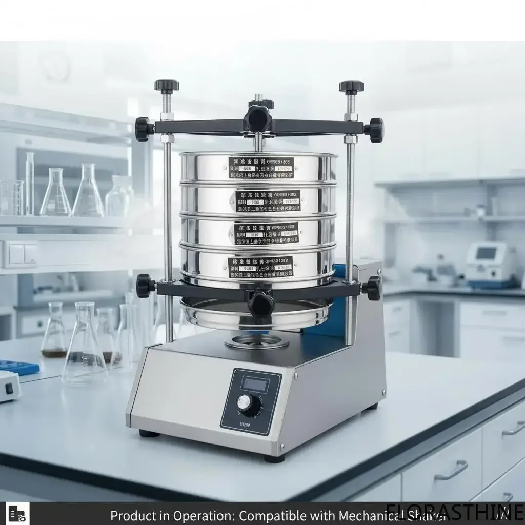 1pcs Labware 12-200 Mesh Stainless Steel Standard Test Sieve Dia 20cm Sampling Sieve Flour with Double-layer Punching Frame