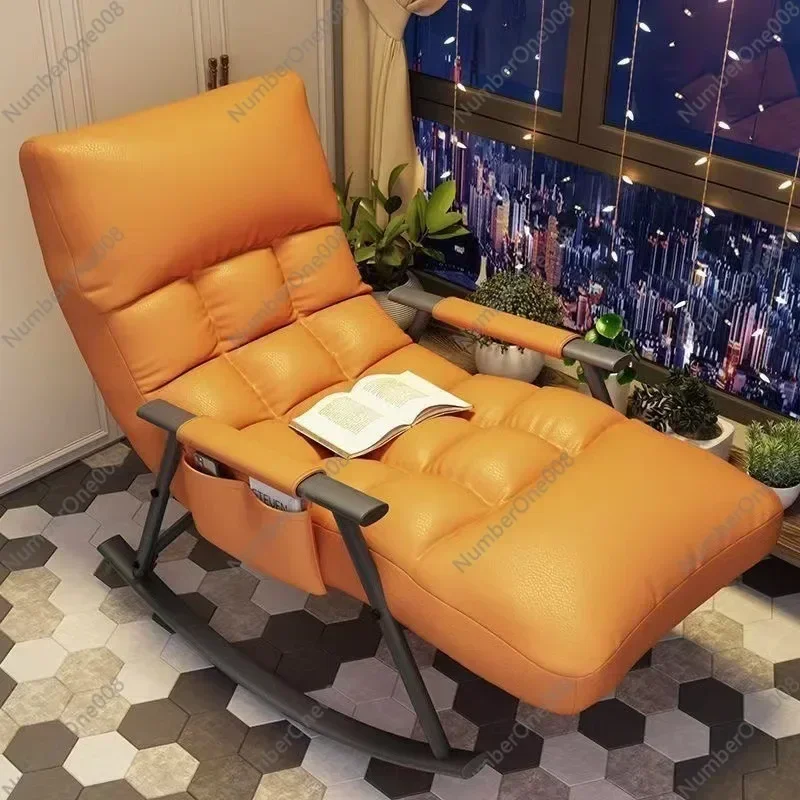 

Rocking Chair Recliner Balcony Lazy Sofa Home Living Room Lunch Break Artifact Folding Chair Light Luxury Leisure Chair