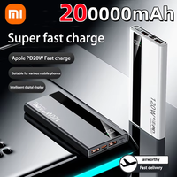 Xiaomi 200000mAh 120W Power Bank Super Fast Charging Battery High Capacity Digital Display Power Bank For Iphone Samsung Huawei