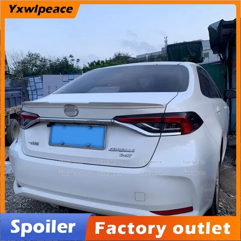 

For New Toyota Corolla Spoiler 2019 2020 2021 ABS Plastic Car Tail Wing Decoration Unpainted Color Trunk Lip Spoiler Accessories