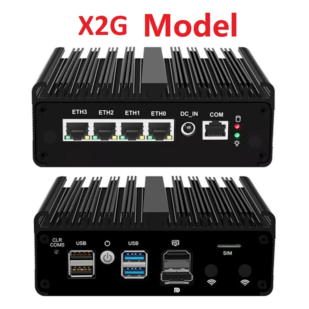 มินิพีซี Topton พร้อมไฟร์วอลล์ Intel N150 N100 Celeron J6412 N5105 4xi226-V 2.5G สำหรับเดสก์ท็อป pfSense OPNsense คอมพิวเตอร์แบบไม่มีพัดลม ใช้เป็นโฮสต์เซิร์ฟเวอร์