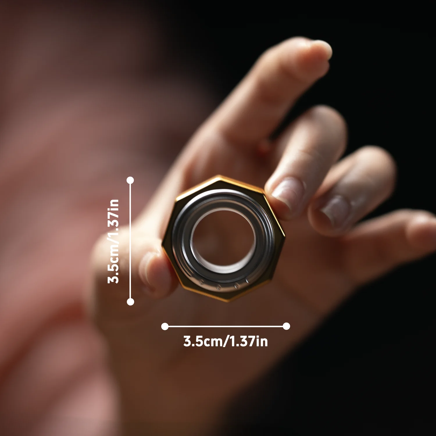 Juego de 3 uds de deslizadores EDC Fidget, deslizador de empuje, Spinning TopFidget, juguetes para aliviar el estrés para adultos, juguetes magnéticos de descompresión portátiles