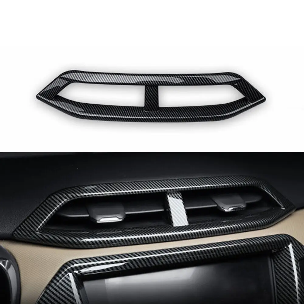 Car Interior Carbon Fiber ABS Air Conditioner Vent Cover Trim For Chevrolet Trailblazer 2020 2021 2022