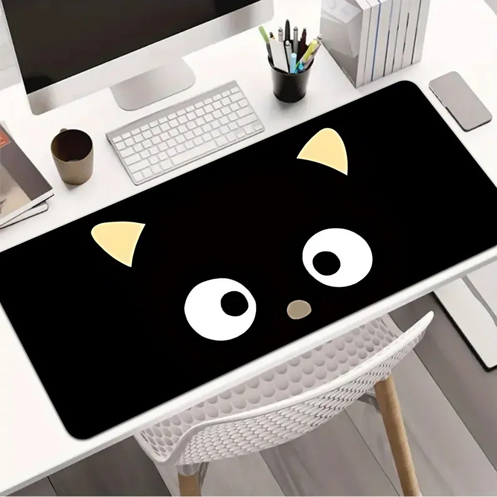 Classic chocolate cat game mouse pad, cute and adorable desk model, featuring chocolate cat face pattern desk accessories