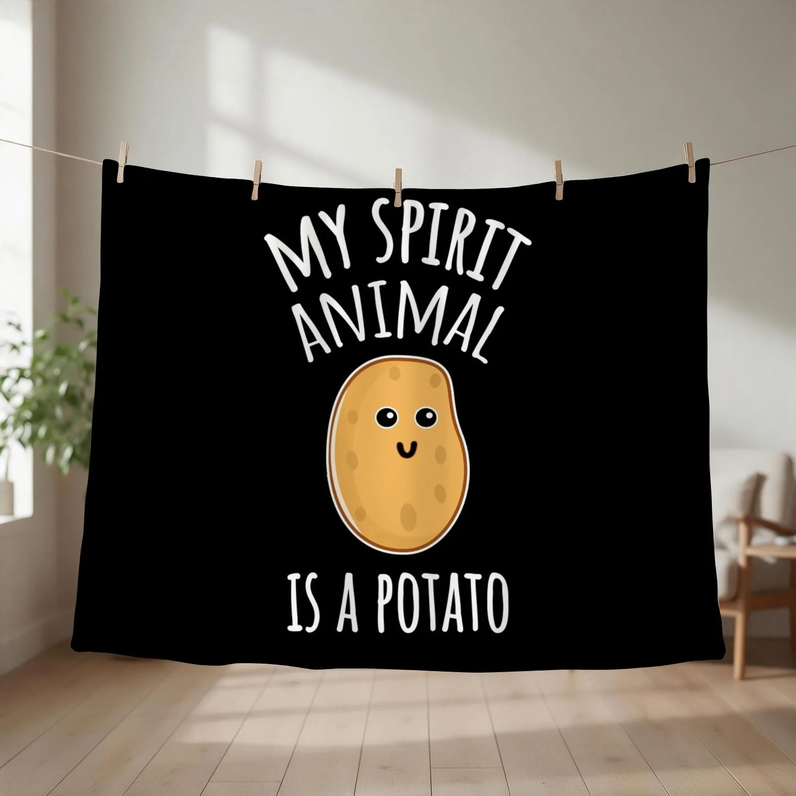 My Spirit Animal Is A Potato Throw Blanket decorative For Decorative Sofa Blankets For Sofas Thermal Blankets