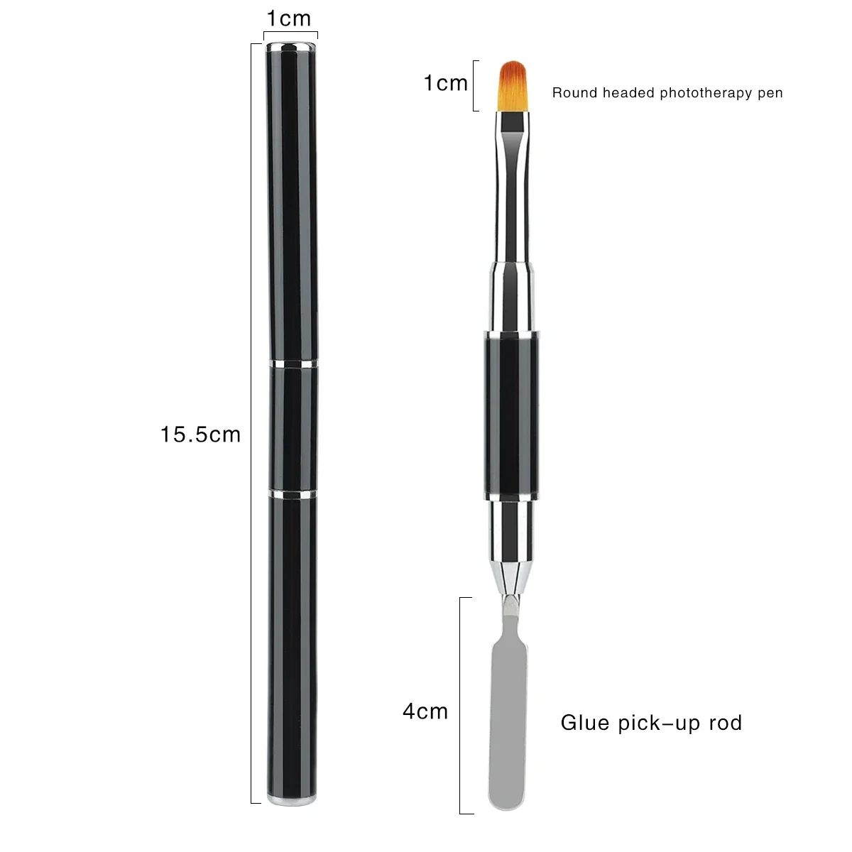 1pcs Dual Ended Nail Art Brushes Acrylic UV Gel Extension Builder Flower Painting Pen Brush Remover Spatula Stick Manicure Tools