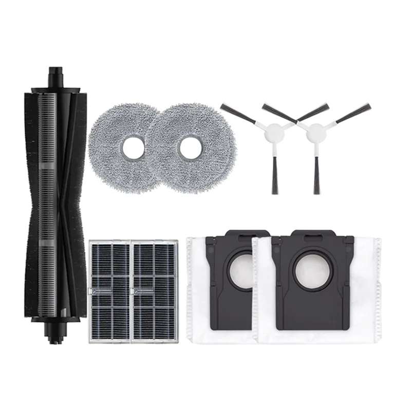 Abjy-kit de acessórios para dreame master one/master pro/x30/x30 pro robô aspiradores rolo escova lateral filtro mop saco pó