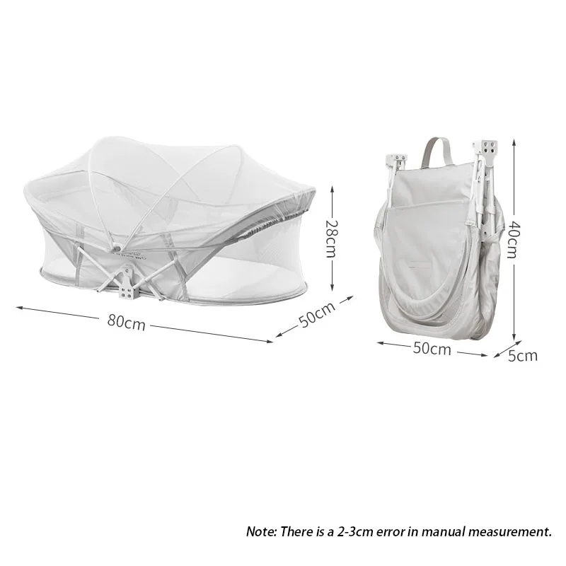 Портативная детская кроватка-кровать, детская кроватка, складная удобная спальная кроватка из органического хлопка для новорожденных с москитной сеткой