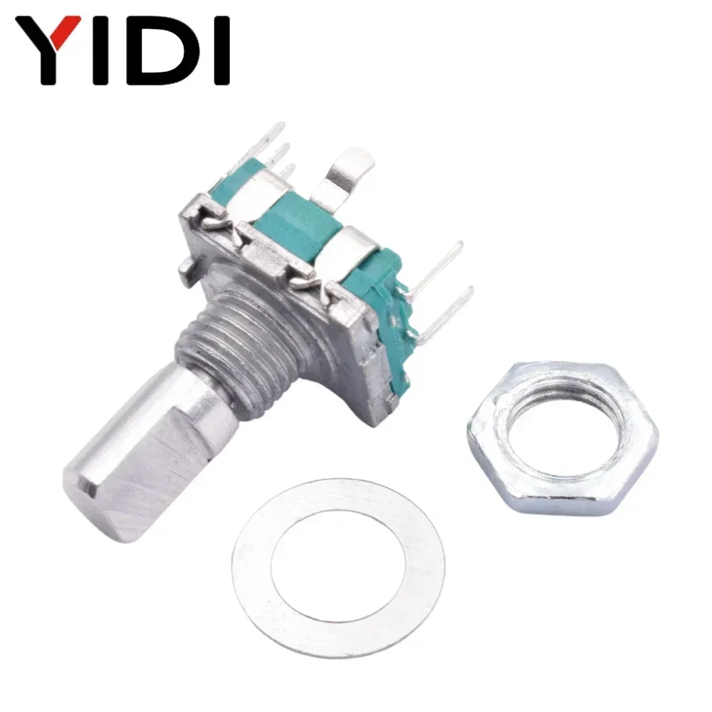 5/10pcs 360 Rotary Encoder Knob Button Switch EC11 20 Position Incremental Arduino Digital Potentiometer 15/20mm Plum Half Shaft