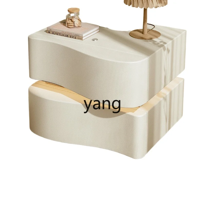 

tgf Cream Style Simple Modern White Creative Light Luxury High-End All Solid Wood Bedside Table