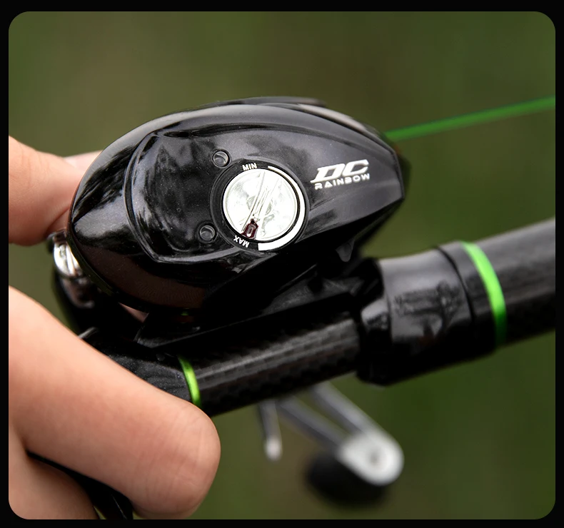 BILLINGS Baitcasting Reel DC Brake System 6KG Max Drag 167G Lightweight Baitcaster Fishing Reels 7.2:1 Gear Ratio 4+1BB Freshwater Casting Reel