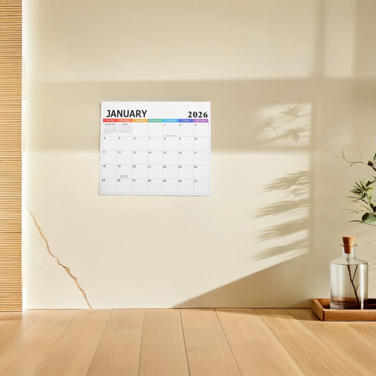 

18-Month Fridge Calendar Magnet Jan 2026 Jun 2027 Magnetic Monthly Planner for Refrigerator Large Boxes Fade Resistant Kitchen