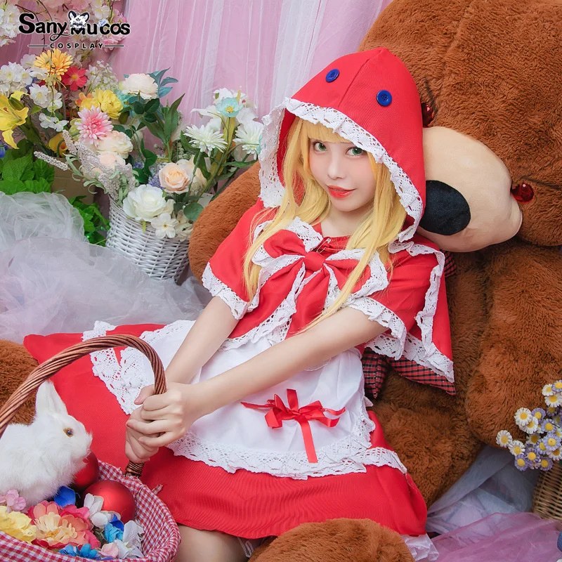 

IN STOCK SanyMuCos Red Riding AnnieCospaly League of LegendsRed Riding AnnieDress Cospaly Outfit Comic-con Birthday and Holiday