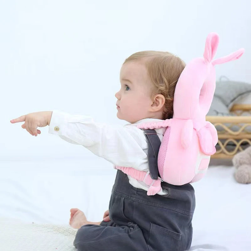 Toddler Walking Protect Pad With Horizontal Strap Soft Backpack Wing Back Pillow for Infant Anti Fall Head Protector Cushion