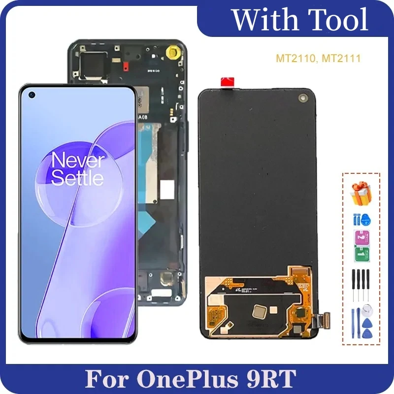 

6.62" AMOLED For OnePlus 9RT 5G MT2110 MT2111 LCD Touch Screen Digitizer Assembly For OnePlus 9RT 1+9RT 5G LCD Display