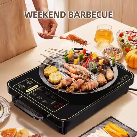 2025 Version Cooking Unit Electric Ceramic Stove Multifunctional Mini Estufa Electrica 2200W Stir-fry Cooktop