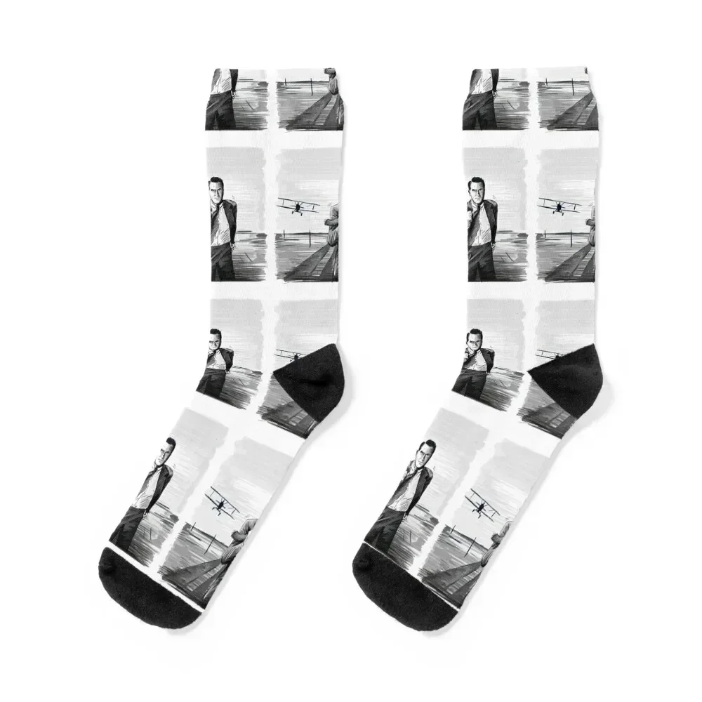 

North by Northwest by Alfred Hitchcock Socks sports stockings gifts cotton Toe sports Woman Socks Men's