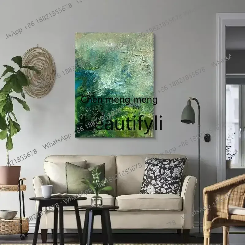 D178 Pure hand-painted oil painting "Poetic" custom entrance hanging painting living room sofa background wall mural
