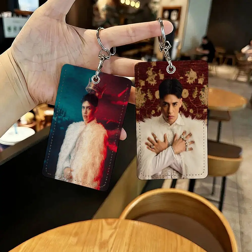 Rapper Cris MJ Singer Apocalipsis Card Holder With Keychain Executive Protection For Bank Credit Subway Bus Case