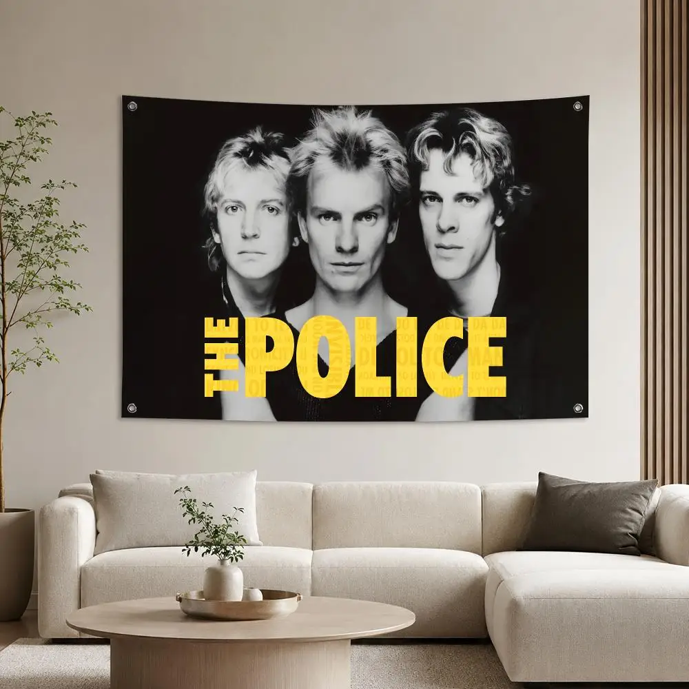 The Police Rock Band 80s Classic Flags Home Yard & Garden Decor Banner - Indoor Outdoor Wall Hanging Flag