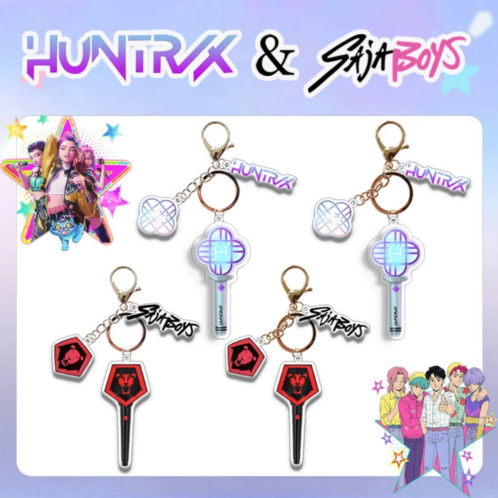 

KPOP DEMON HUNTERS 2025 Album Merch Keychain for Women Men Kawaii Acrylic Key Ring Holder Gifts Car Bag Charm Accessories