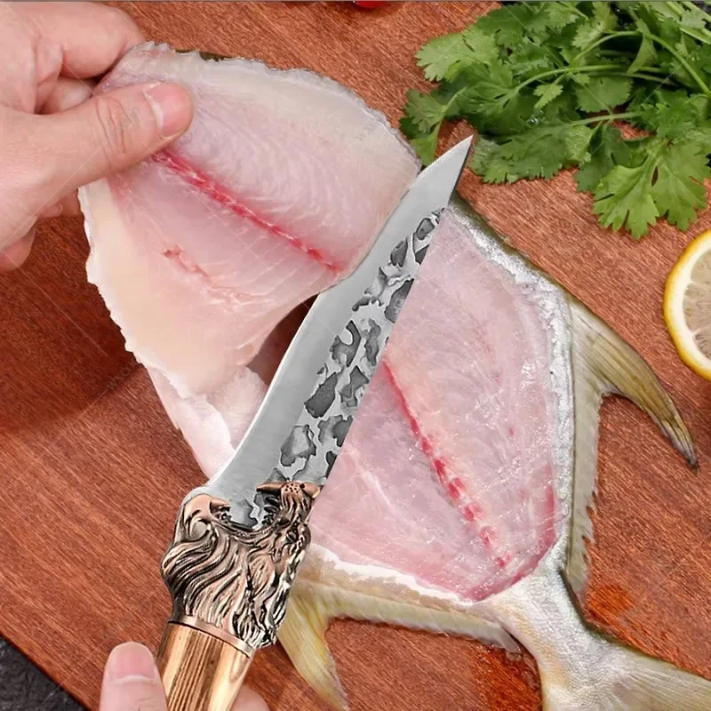 WXCOO Forged Kitchen Chef Knife Set Stainless Steel Meat Fish Fruit Vegetables Slicing Knife Butcher Boning Cleaver Knives