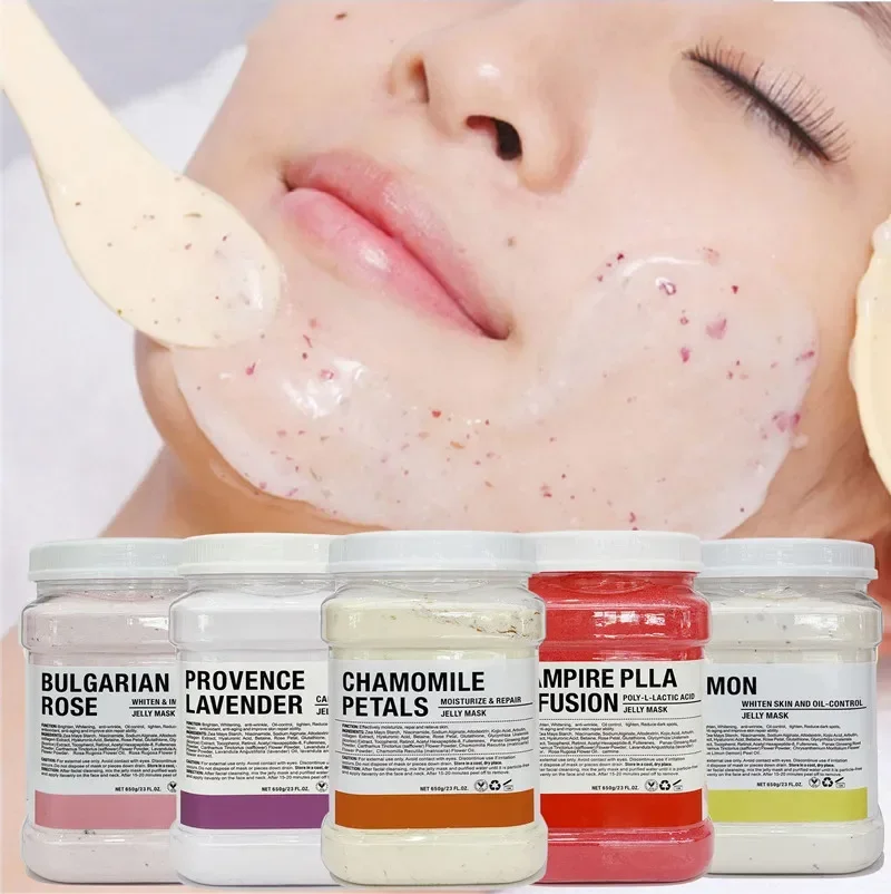 650g Anti-età illumina la maschera facciale fai da te cristallo fiore petalo rosa maschera in polvere Vampire Soft SPA Hydro Jelly Mask Powder