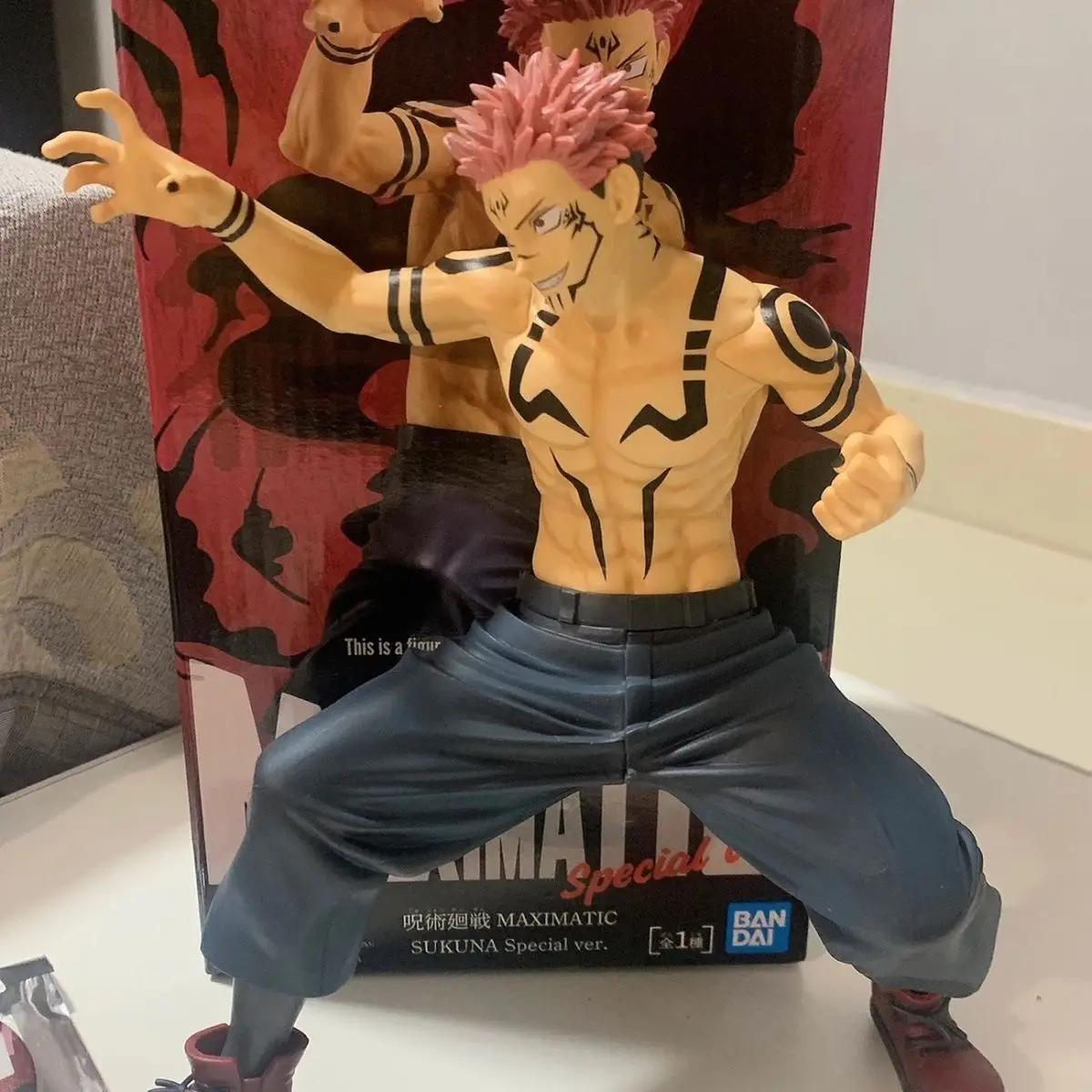 Bandai Original Banpresto Maximatic Jujutsu Kaisen Ryomen Sukuna Special Color Anime Figure Model Toy Ornament Gift Kid