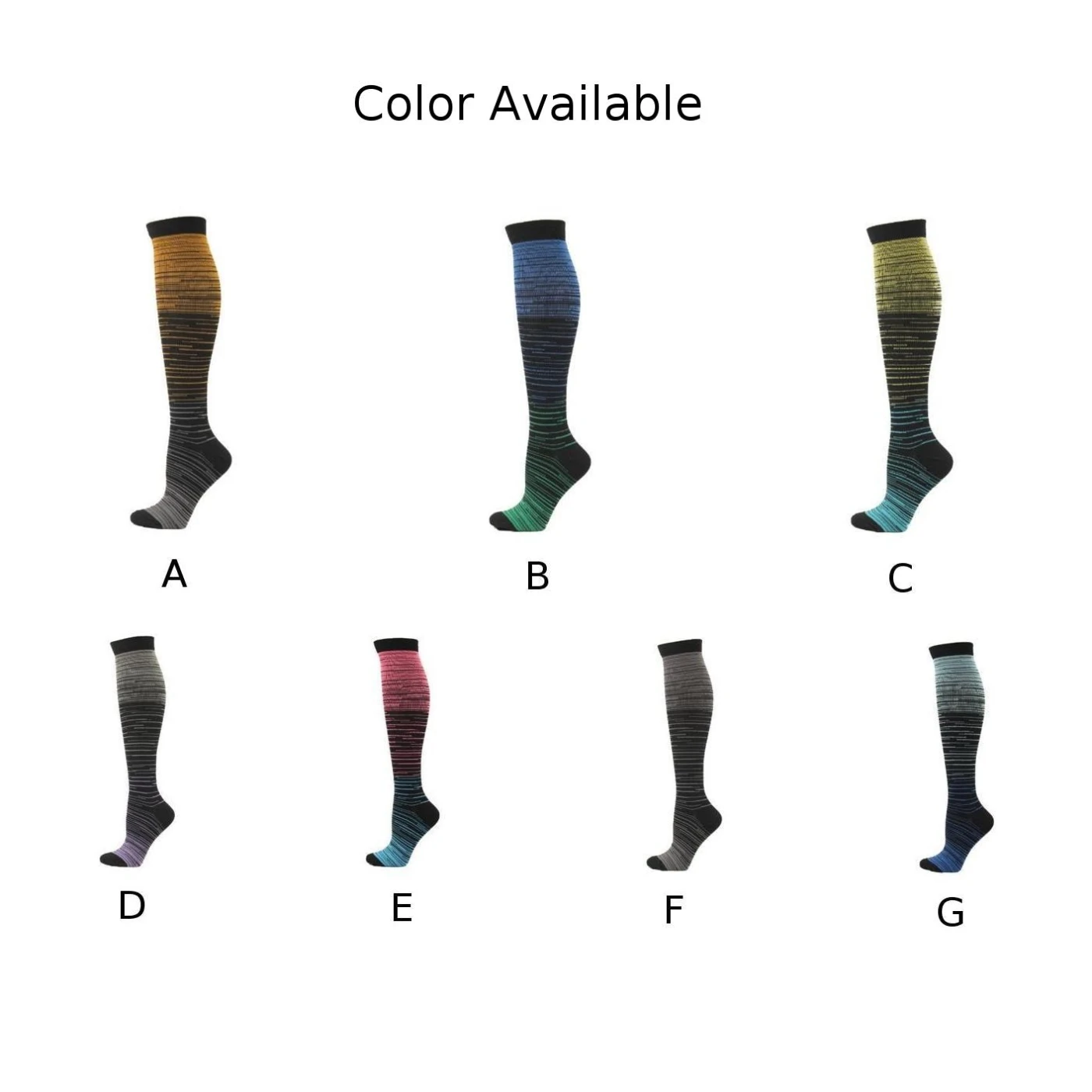Pour les varices chaussettes de récupération de cyclisme récupération sportive activités de plein air couleur A,B,C,D,E,F,G matériau en nylon rapide à porter