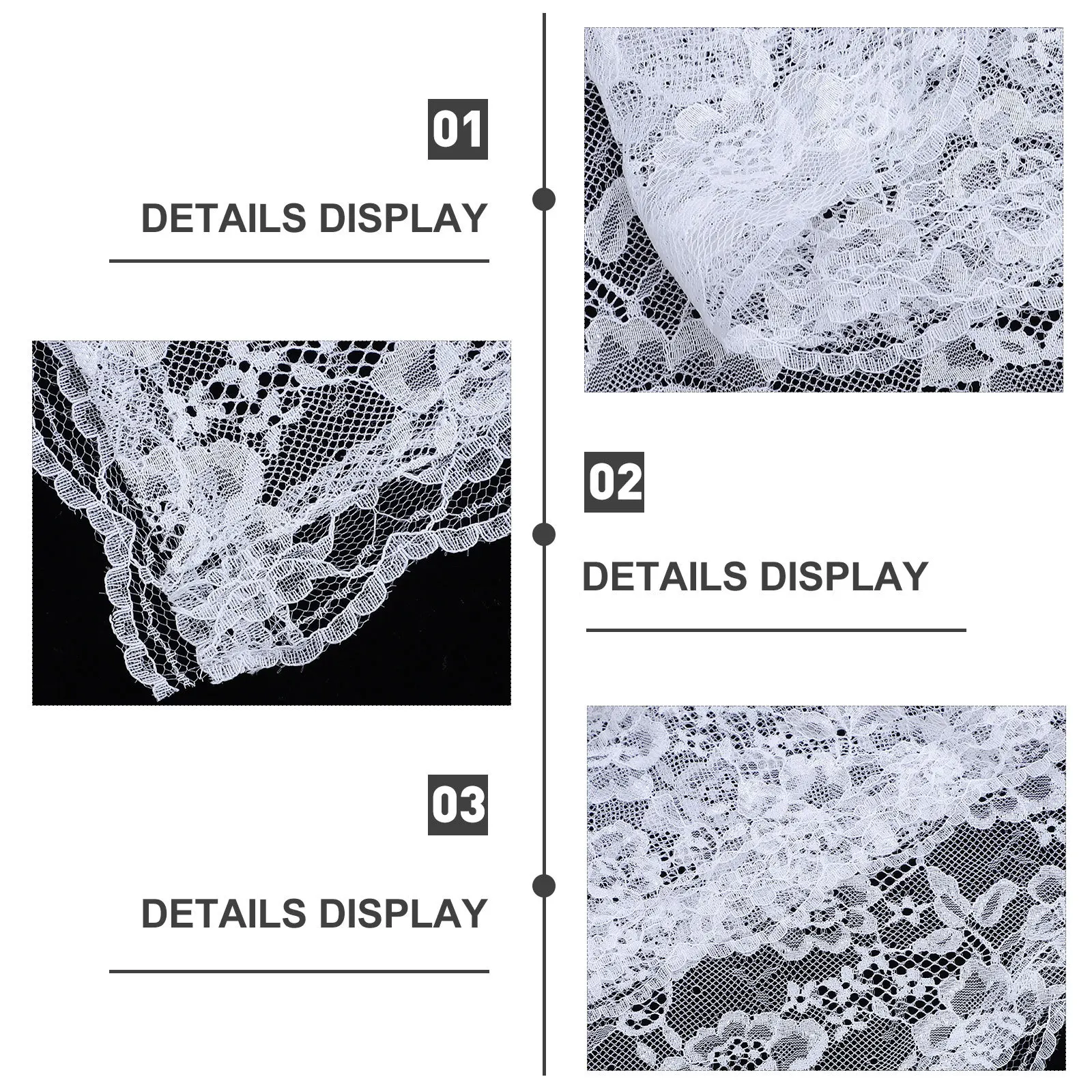 

Floral Lace Veil Short Scarf Bridal Mantilla Head Covering for Wedding Church Engagement Photo Taking Lace Veil