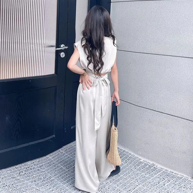 Summer Teen Girls Clothing Sets Children Fashion Princess Tops + Wide Leg Pants 2Pcs Outfits Kids Tracksuit 5 6 8 10 12 14 Years