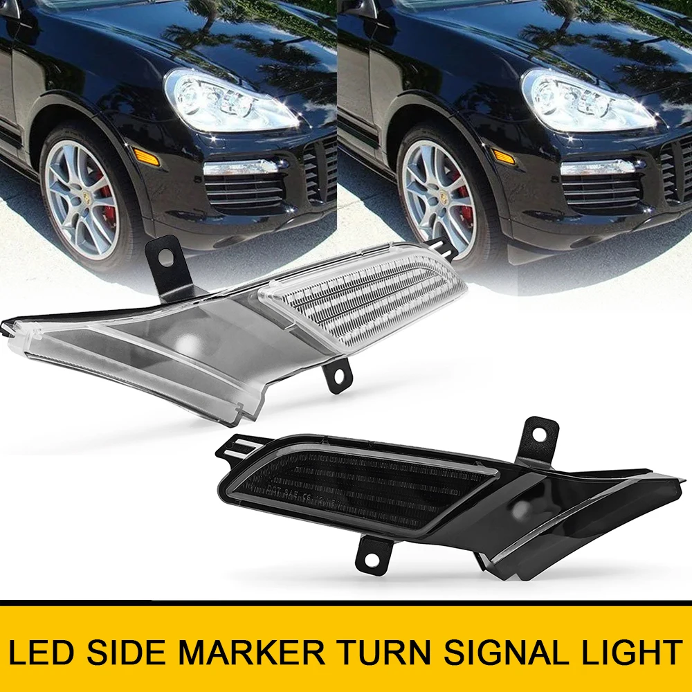 

LED Dynamic Amber Front Bumper Side Turn Signal Lights Indicator For Porsche Cayenne 957 95563103510