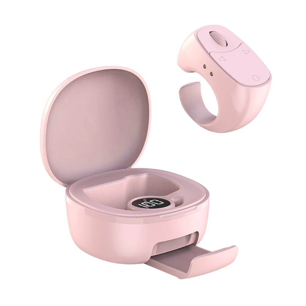 Scrollring Bluetooth-compatibel 5.3 Draadloze camerasluiter Multifunctionele selfieknop Digitaal display voor smartphones