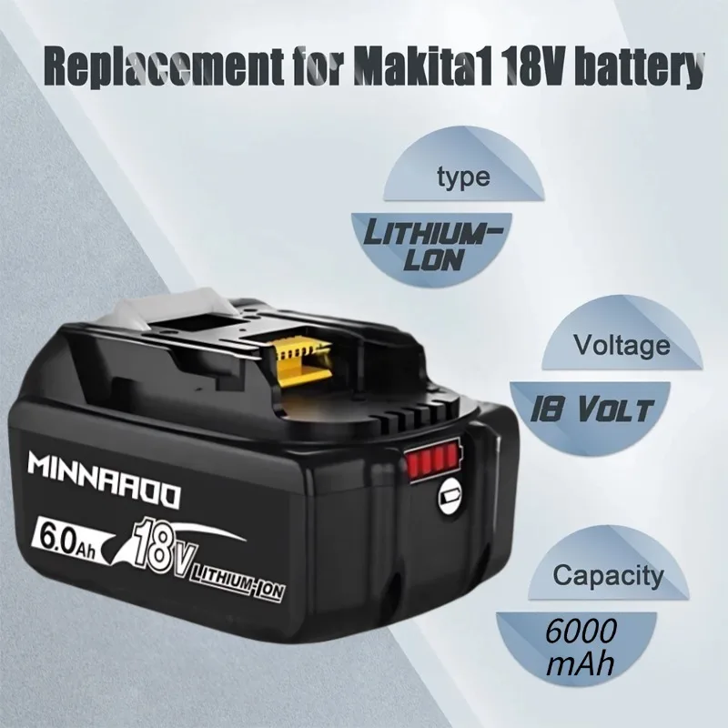 【القدرة العالية】بطارية 18 فولت 12Ah/8Ah لماكيتا BL1850B BL1850 BL1860 BL1840 BL1830B BL1815 بطارية ليثيوم بديلة 🔋 #4
