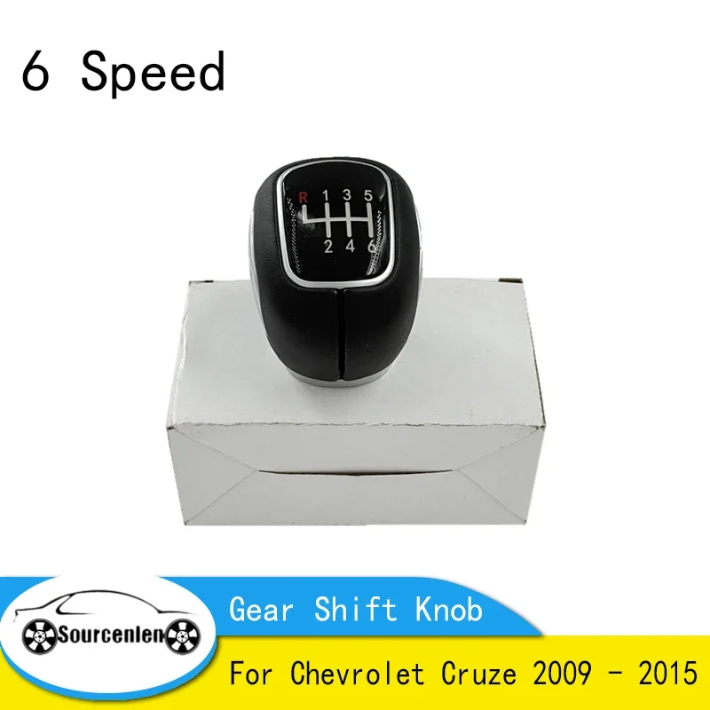 Gear Shift Knob For Chevrolet Cruze 2009 - 2015 MT 6 Speed Manual Transmission Leather Stick Gearbox Shift Lever Handle