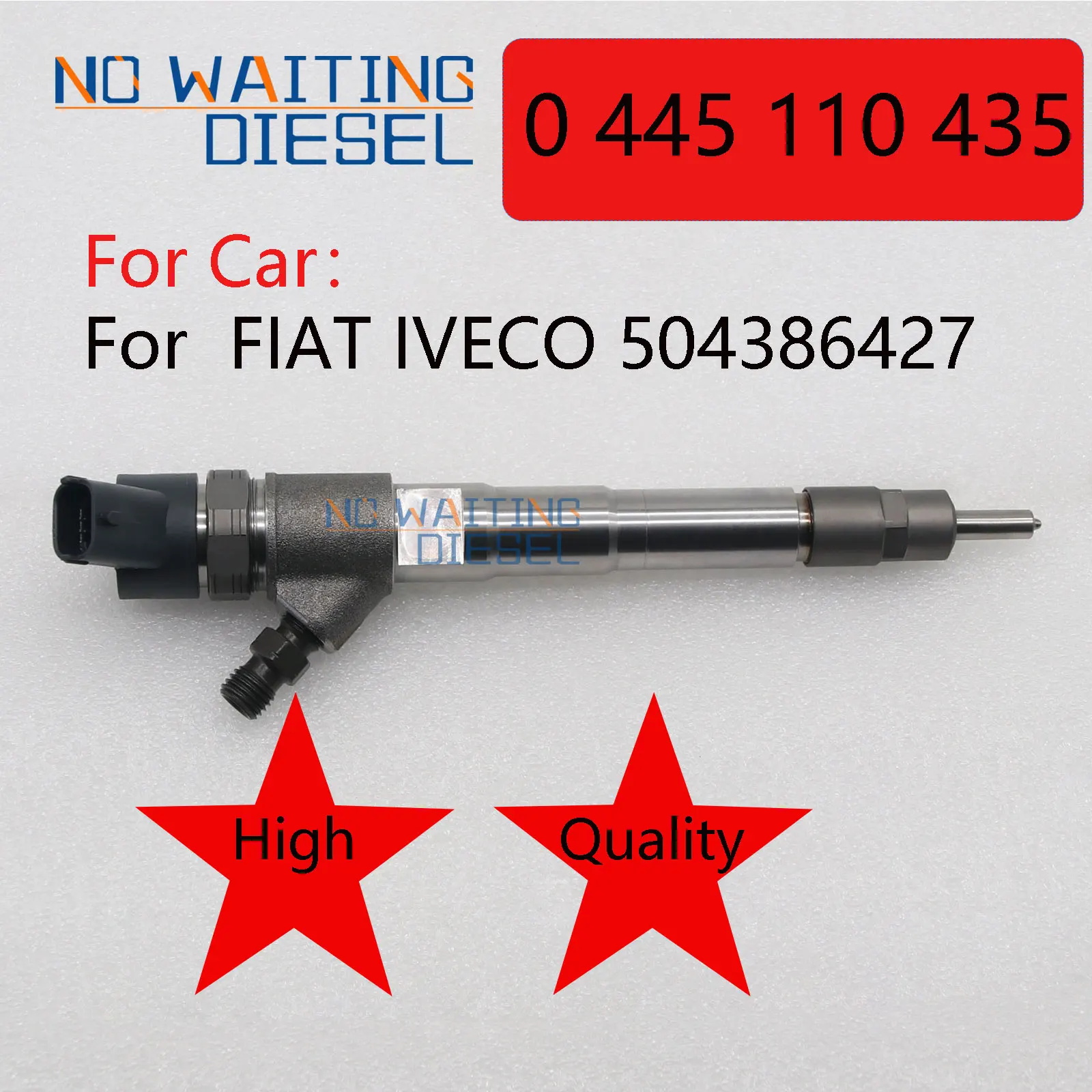 0445110435 Common Rail Fuel Injection 0445 110 435 Diesel Injector Parts 0445110435 For FIAT IVECO 504386427