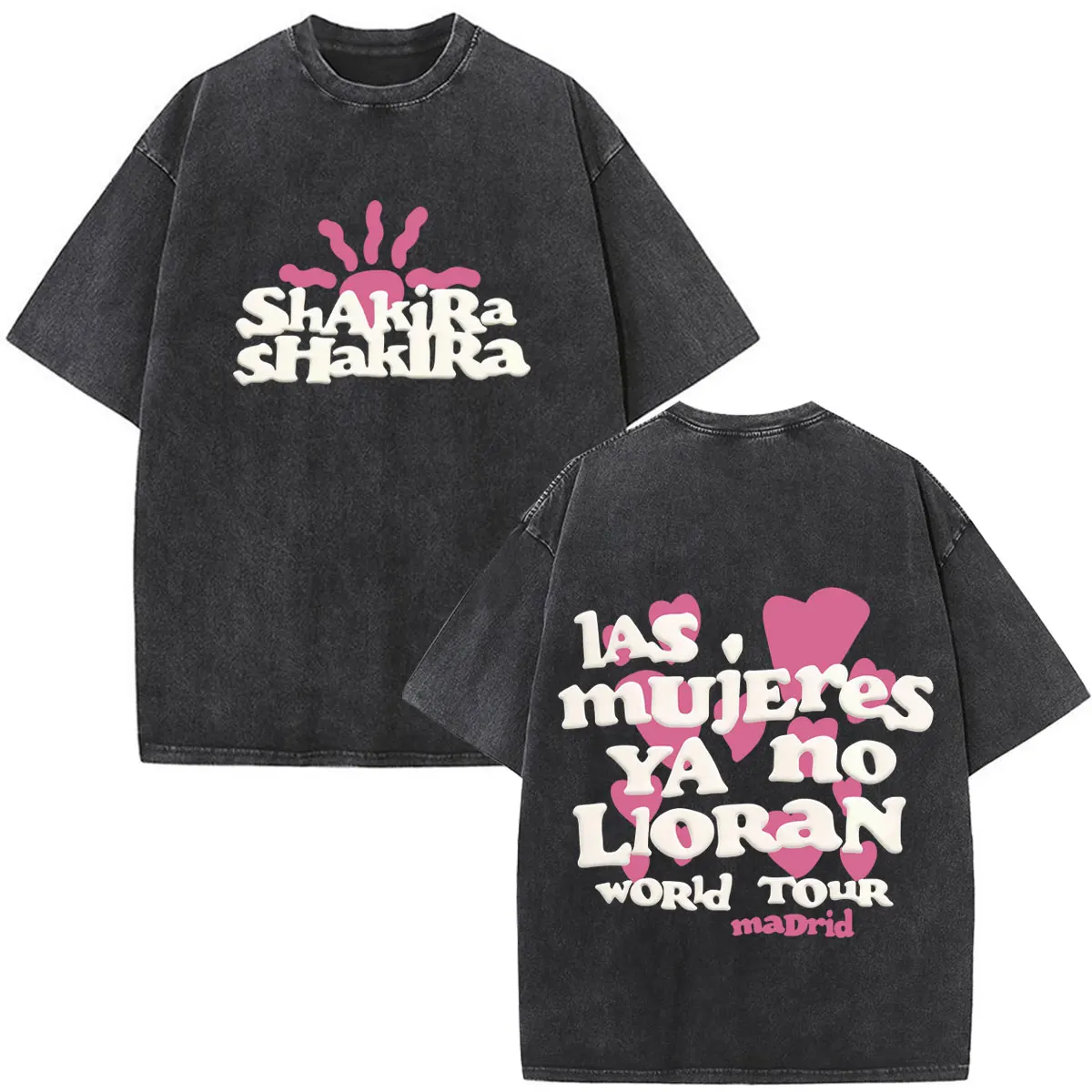 Shakira Las Mujeres Ya No Lloran 2026 Tour Print Vintage Washed Fan Geschenk T-Shirts Herren Damen Mode Locker Lässig Baumwoll-T-Shirt – Detail 26