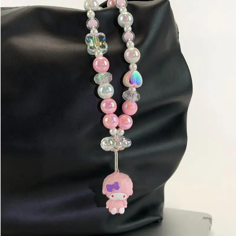 بلدي الحلو البيانو سانريو Kawaii الكرتون المفاتيح سلسلة الهاتف حقيبة الظهر قلادة الديكور فتاة هدية عيد ميلاد أنيمي المحيط