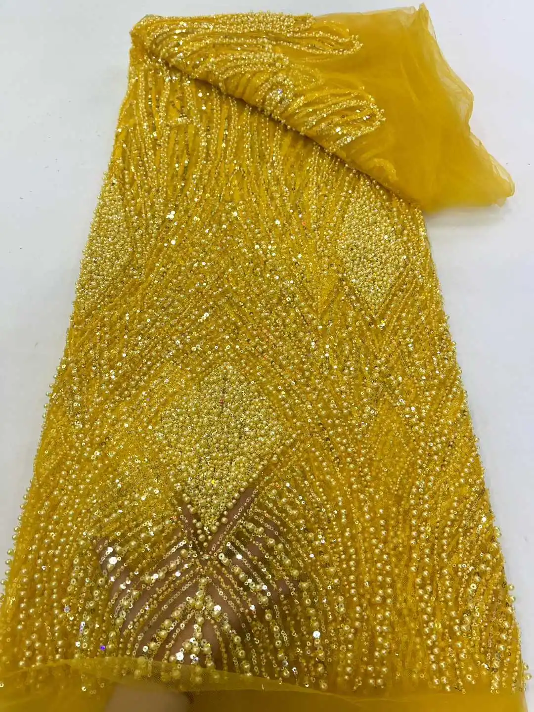 2025 튜브 비즈 레이스 원단 고품질 나이지리아 스팽글 신랑 레이스 프랑스 튤 원단 웨딩 파티 드레스용