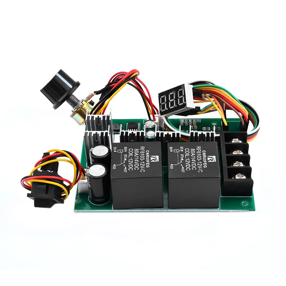 PWM DC Motor Speed Controller DC 10 -55V Digital LED Display 0 -100% Adjustable Drive Module Input MAX 60A 12V 24V 36V 48V