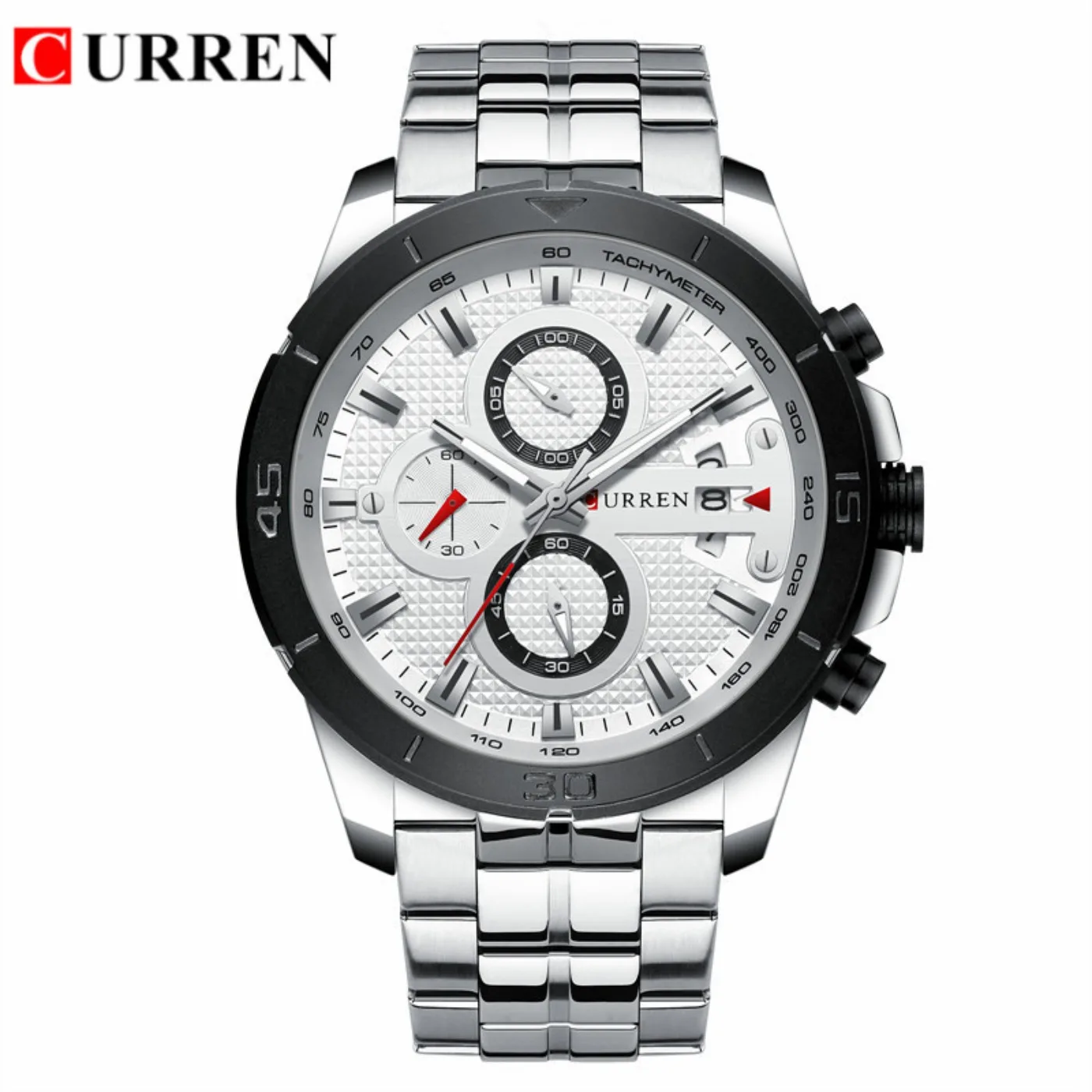 CURREN Watch Men Waterproof Chronograph Sport Military Male Clock Top Brand Luxury Steel Man Wristwatch Relogio Masculino 8337 view 4