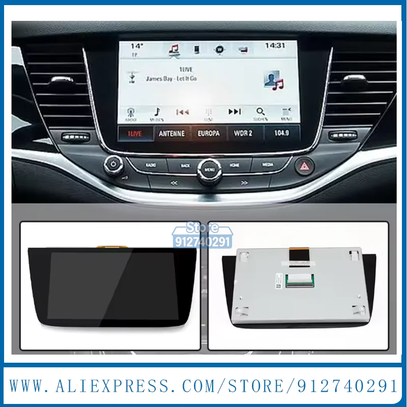 Original New 8 Inch LCD Display Touch Screen LQ080Y5DZ10 LQ080Y5DZ06 LQ080Y5DZ09 For OPELVauxhall Astra k Car GPS Naviagtion