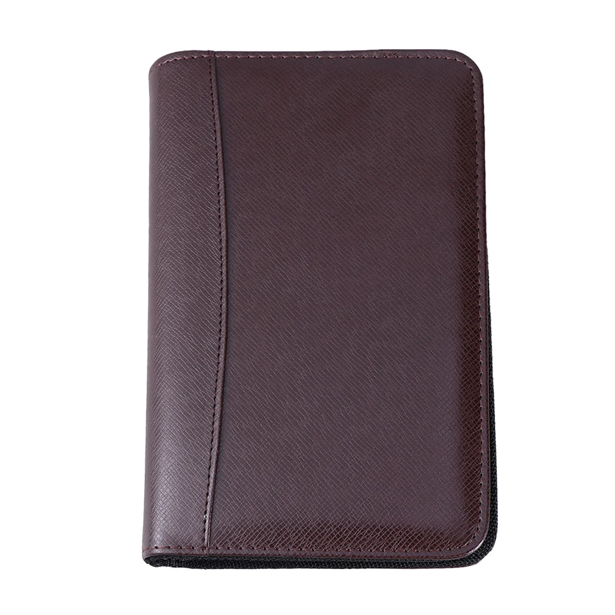 

PU A6 Zipper Notebook Loose-Leaf Business Notepad Coffee Office Travel Agenda Manager Calculator Meeting Organizer