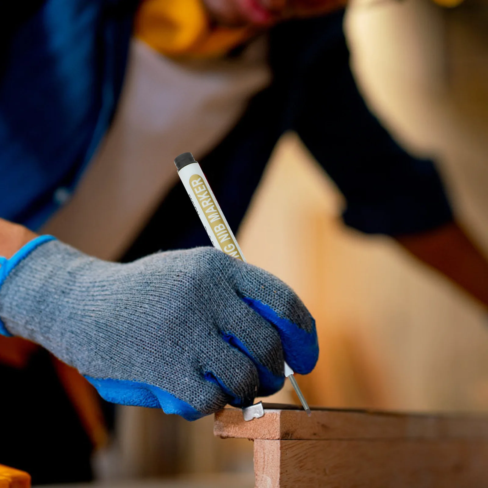 

8pcs Woodworking Marker Pen Carpenter Tools For Glass Rubber Deep Hole Marking Long Nib Construction Painting Multi