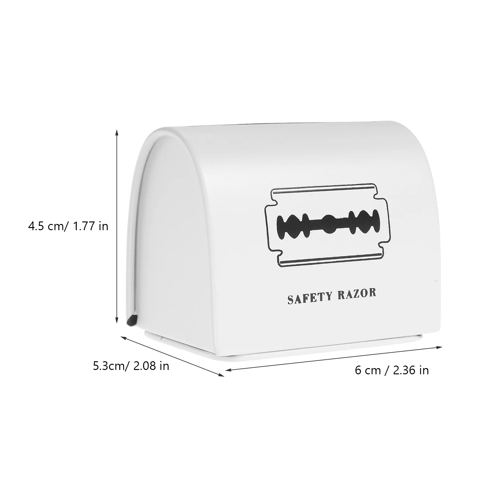 Contenedor de almacenamiento de cuchillas de afeitar, caja de hierro, Banco de eliminación, hojalata blanca, soporte para barbería