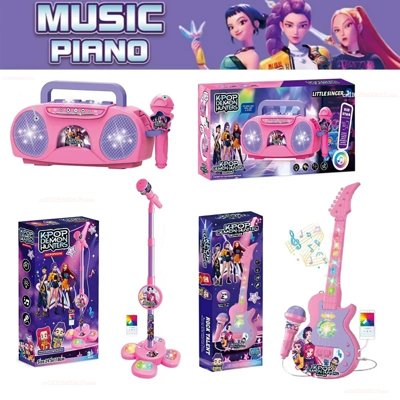 

KPop Demon Music Microphone Children's Toy with Light Microphone Can Play Songs Toy Halloween and Christmas gifts for children